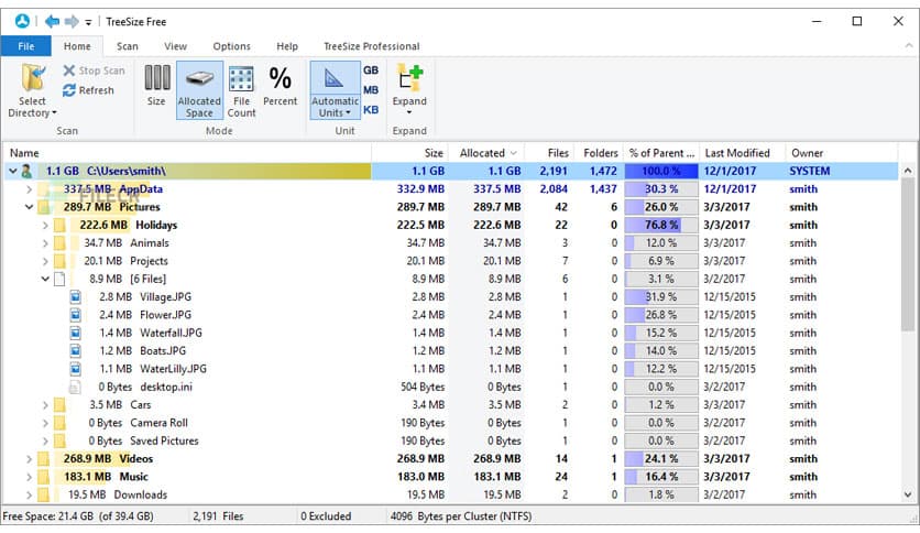 TreeSize Free 4.8.1.609