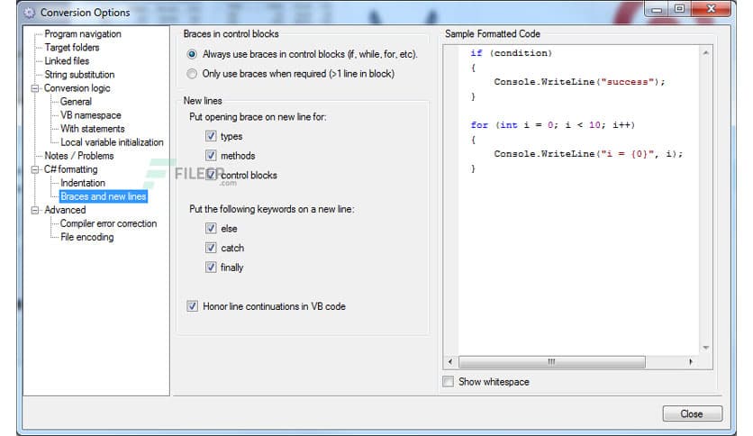 VB.Net to C Sharp Converter 5.08