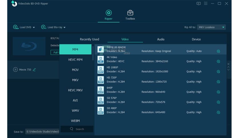 VideoSolo BD-DVD Ripper 2.1.12