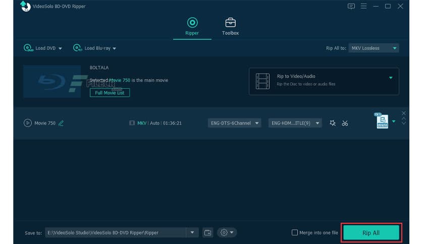 VideoSolo BD-DVD Ripper 2.1.12