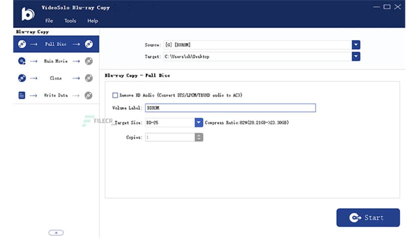VideoSolo Blu-ray Copy 1.0.36