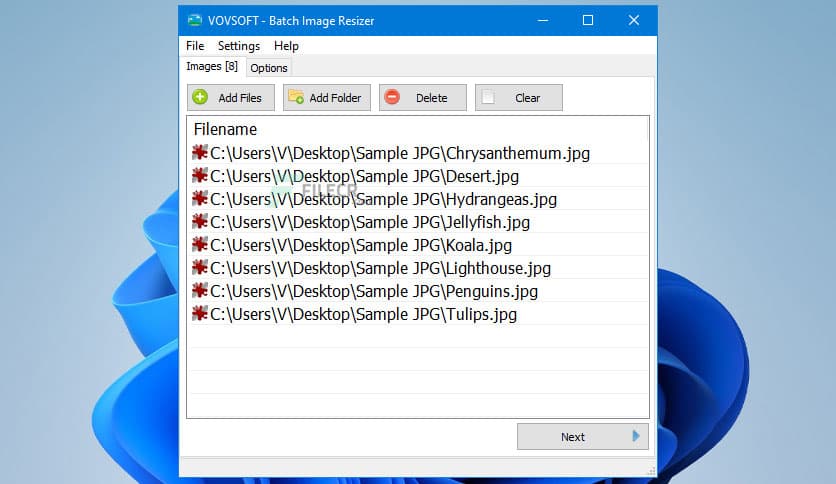 Vovsoft Batch Image Resizer 2.3