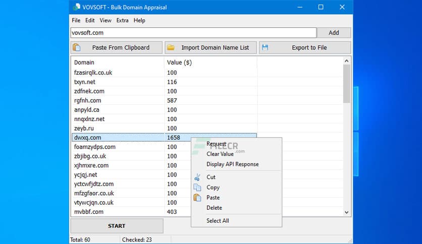 VovSoft Bulk Domain Appraisal 4.0