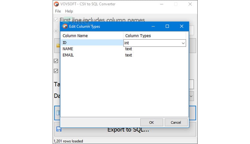 VovSoft CSV to SQL Converter 2.1