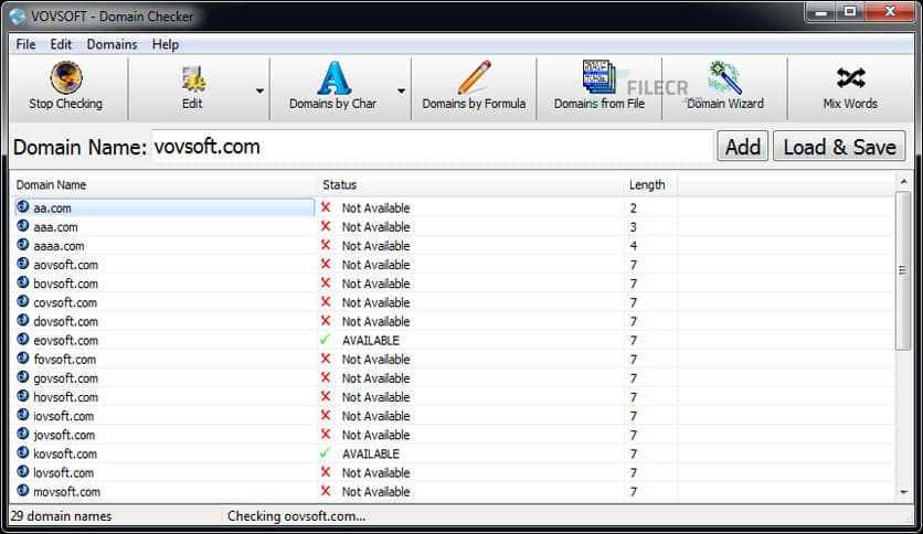 VovSoft Domain Checker 10.0