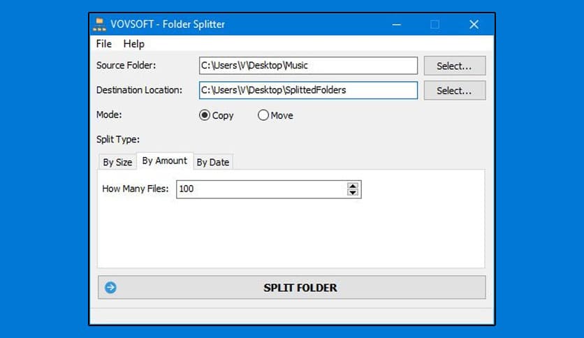 VovSoft Folder Splitter 1.2