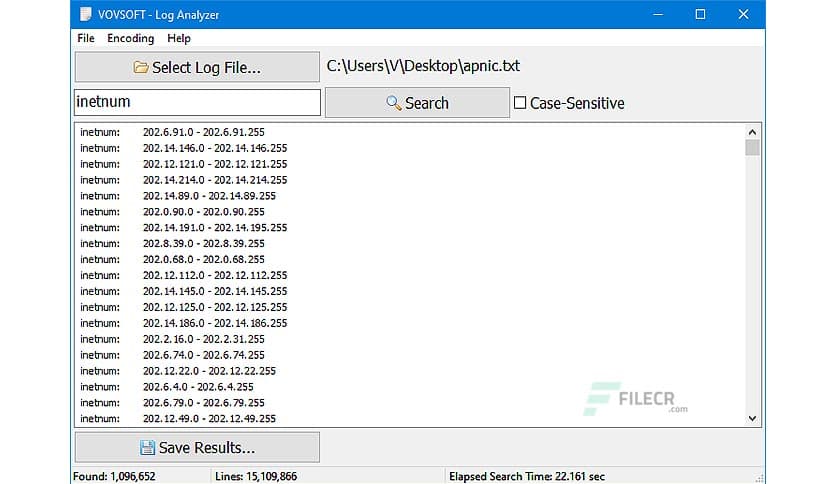 VovSoft Log Analyzer 2.3
