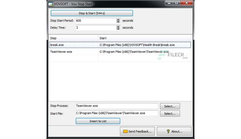 VovSoft Stop Start 2.0