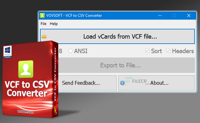 VovSoft VCF to CSV Converter 4.6