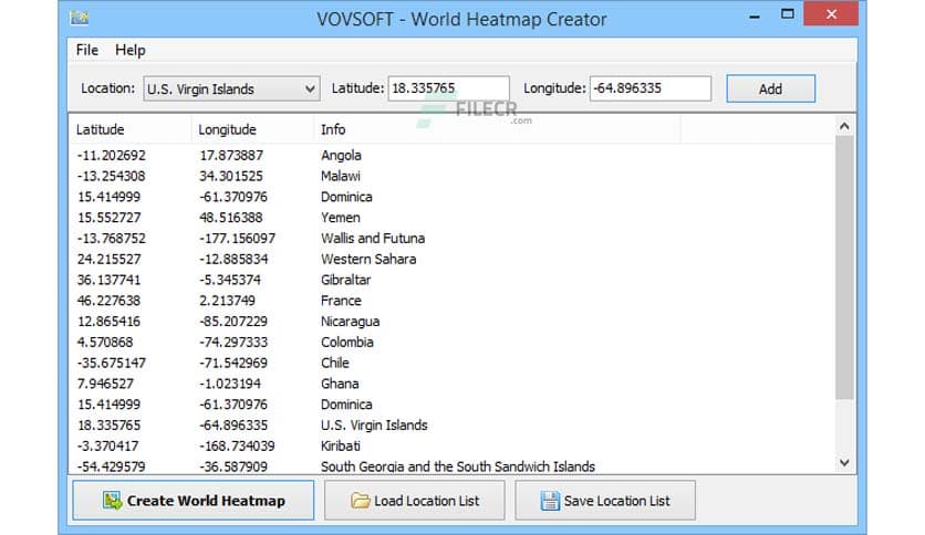 VovSoft World Heatmap Creator 2.0.0