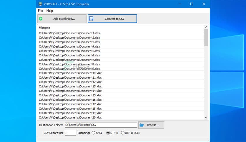 VovSoft XLS to CSV Converter 2.3