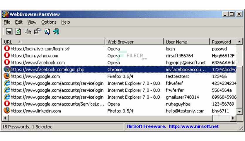 WebBrowserPassView 2.18