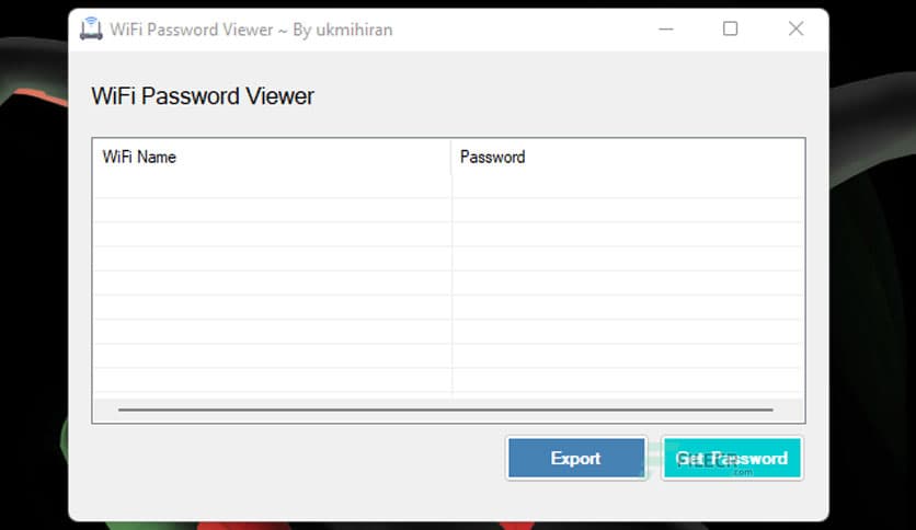 WiFi Password Viewer 1.0.0
