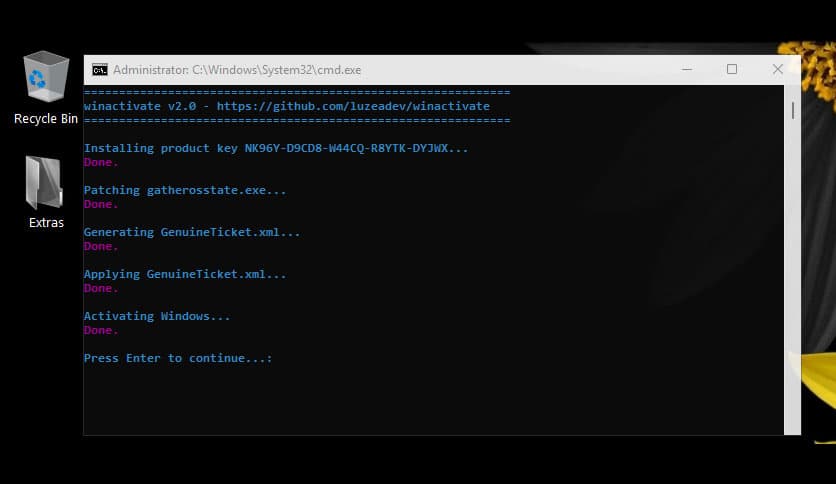 winactivate 2.0 – Windows HWID/KMS38 Activation Script