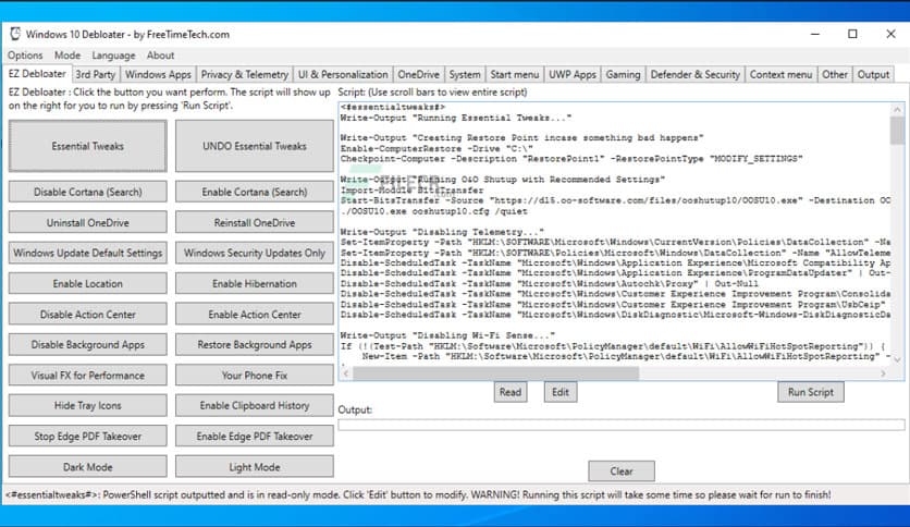 Windows 10 Debloater 2.6.11