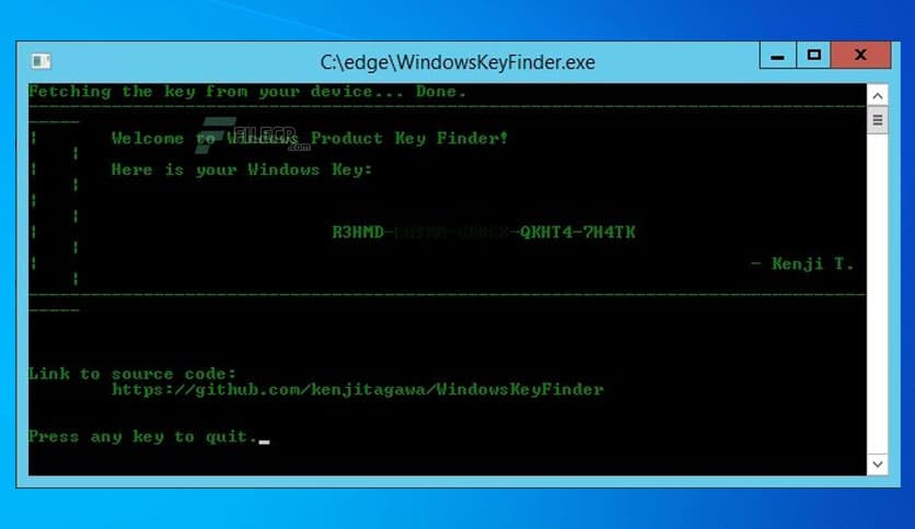 Windows Key Finder 1.0.1