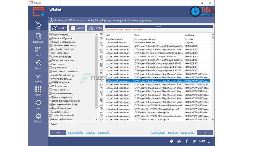 WinExt Registry Fixer 2.1 Build 005