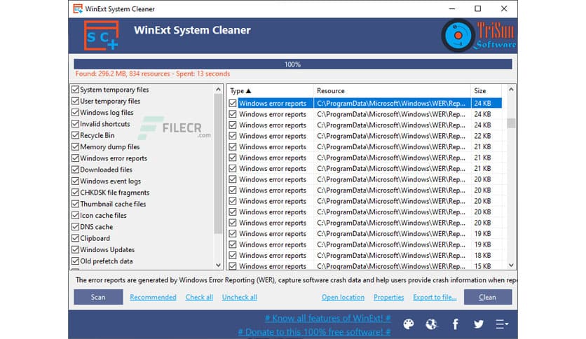 WinExt System Cleaner 1.0