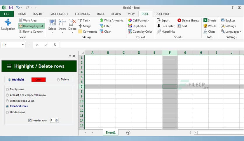 Zbrainsoft Dose for Excel 3.6.6