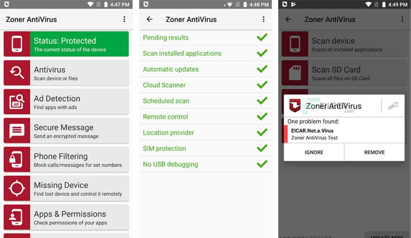 Zoner Mobile Security v1.9.1