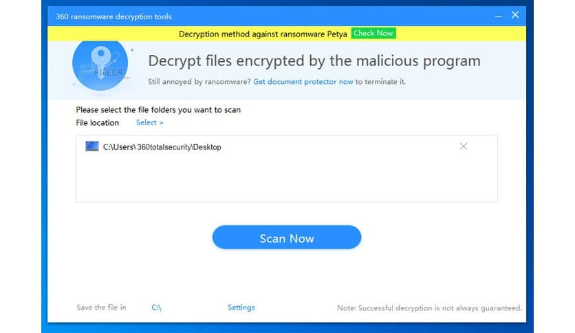 360 Ransomware Decryption Tool 1.0.0.1276