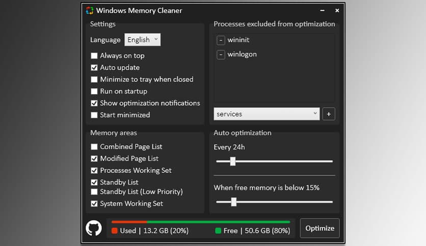 Windows Memory Cleaner 3.0.8