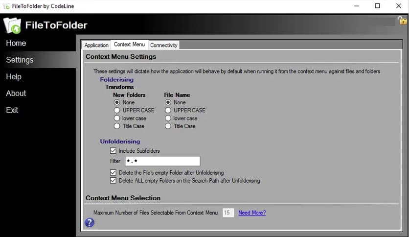 CodeLine FileToFolder 6.2.1.0