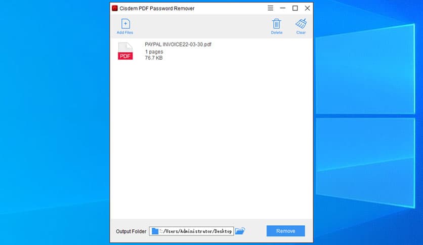 Cisdem PDF Password Remover 2.4.0