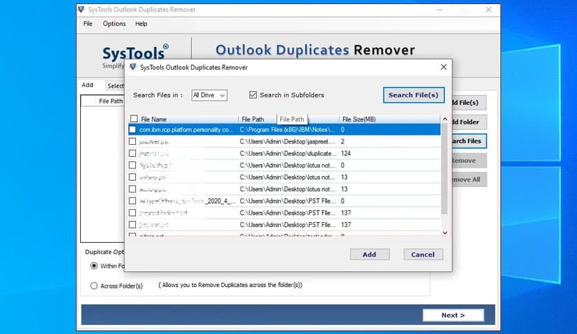SysTools Outlook Duplicates Remover 5.2