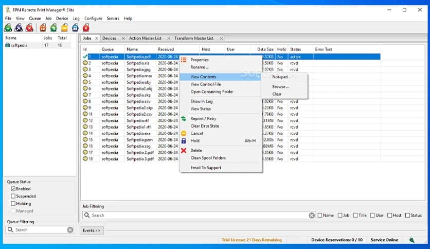 RPM Remote Print Manager 6.2.0.581