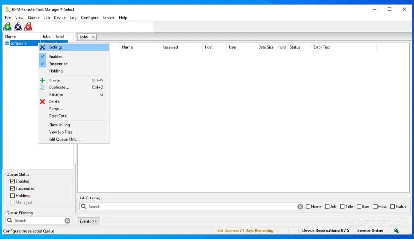 RPM Remote Print Manager 6.2.0.581