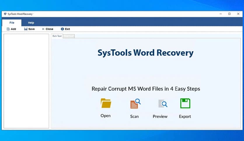 SysTools Word Recovery 4.2