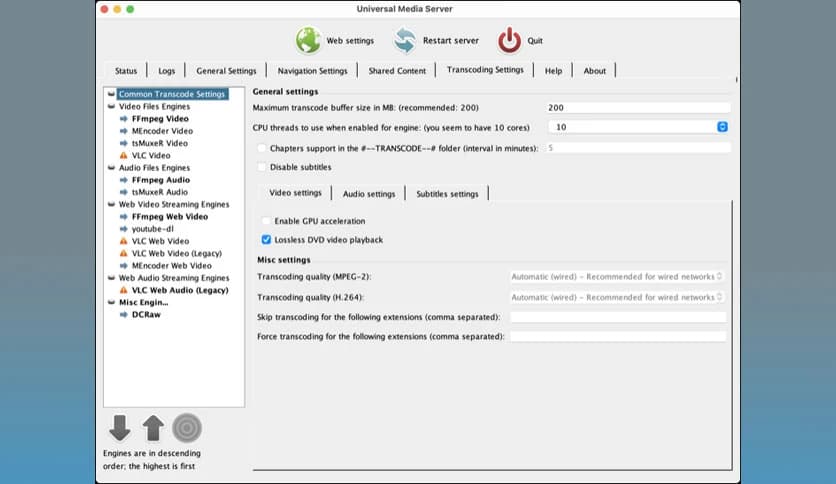 Universal Media Server 15.3.0
