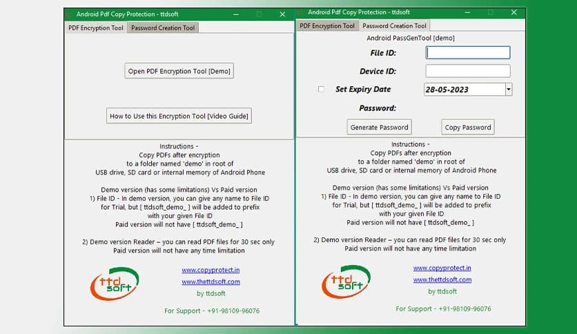 TTDSoft PDF File Copy Protection