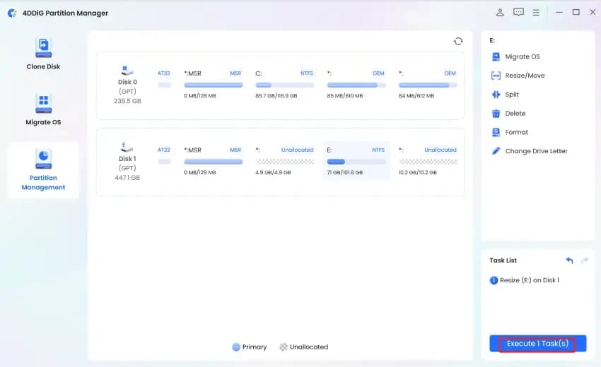 4DDiG Partition Manager 3.10.0.16