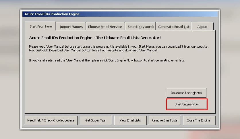 Acute Email IDs Production Engine