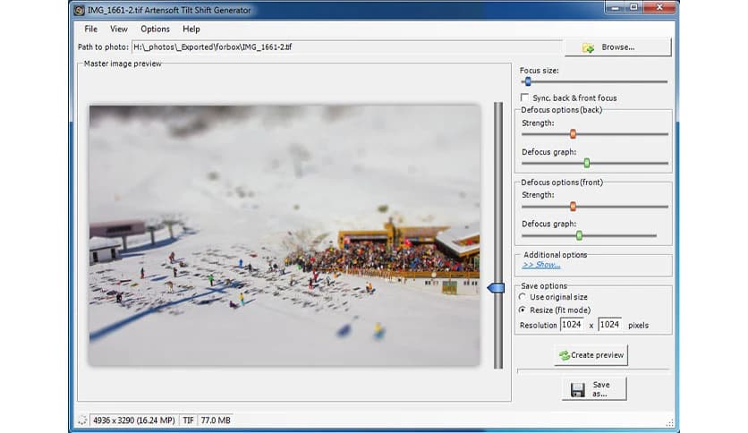 Artensoft Tilt-Shift Generator