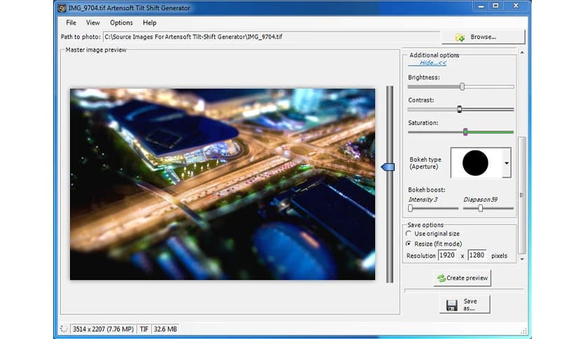 Artensoft Tilt-Shift Generator