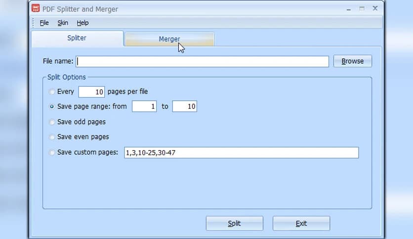 PDFArea PDF Splitter and Merger Free