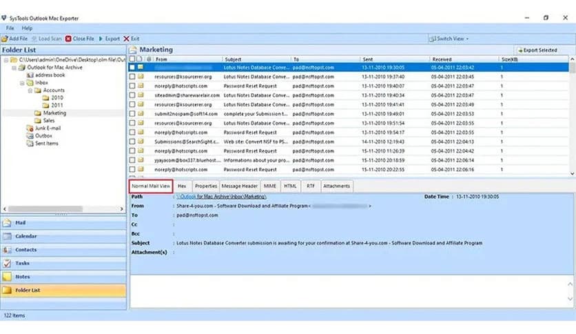 SysTools Outlook Mac Exporter 10.2