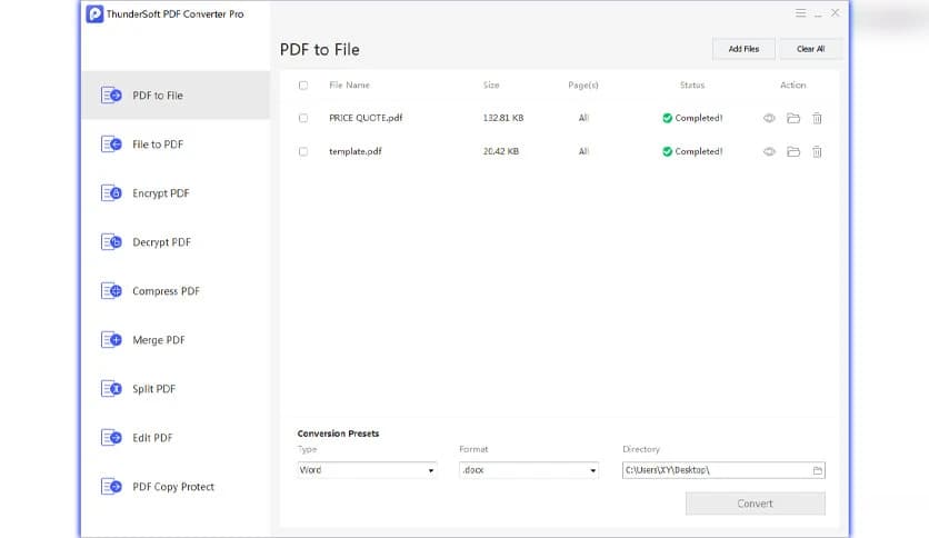 ThunderSoft PDF Converter Pro 6.4.0