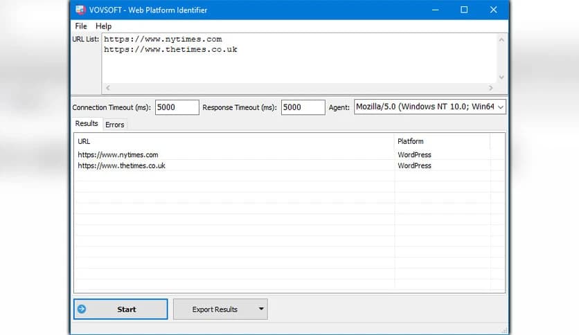 VovSoft Web Platform Identifier 1.5