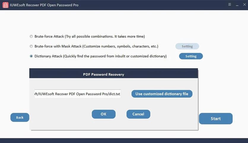 IUWEsoft Recover PDF Open Password Pro 13.8.0