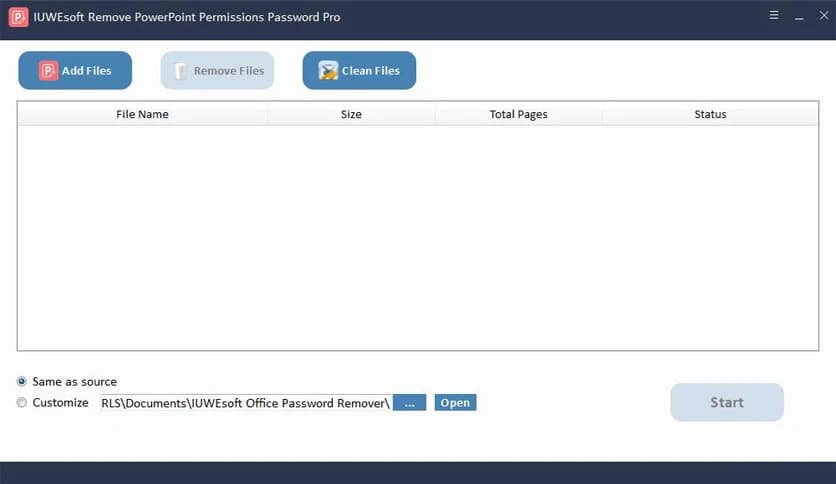 IUWEsoft Remove PowerPoint Permissions Password Pro 13.8.0