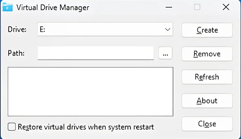 Linasoft Virtual Drive Manager 1.1