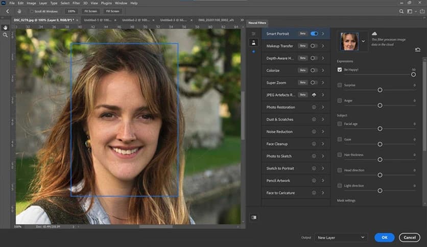 Adobe Photoshop Neural Filters 2023