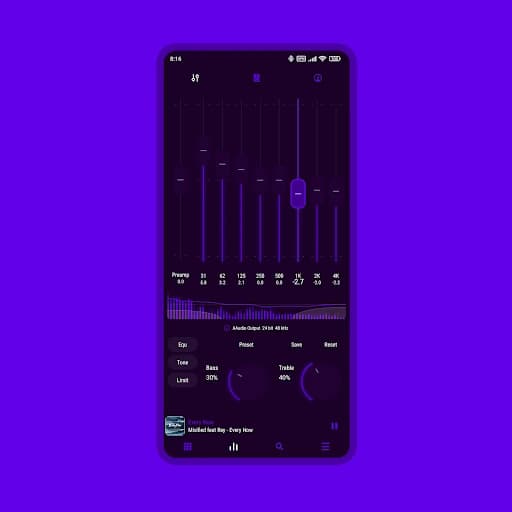 Luminous Black – Poweramp Skin 10.5
