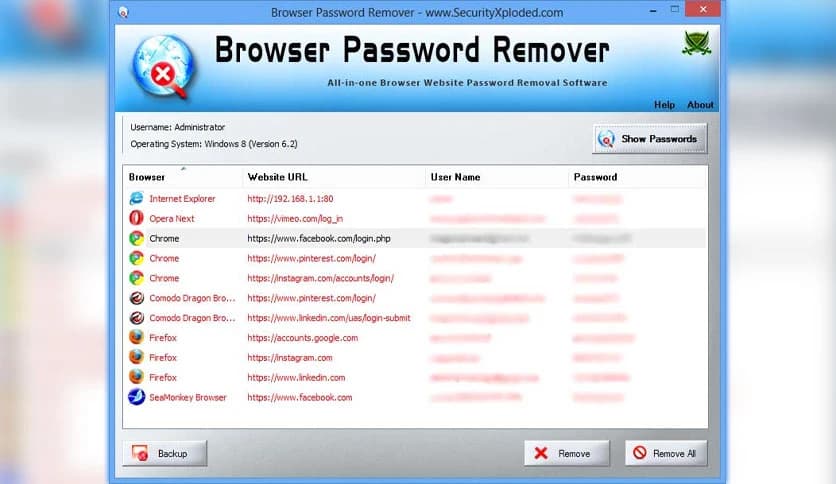 Browser Password Remover