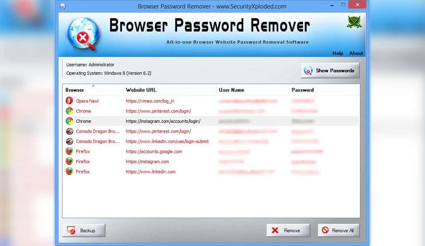Browser Password Remover