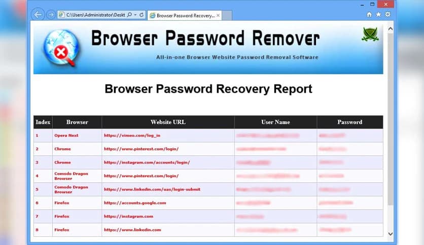 Browser Password Remover